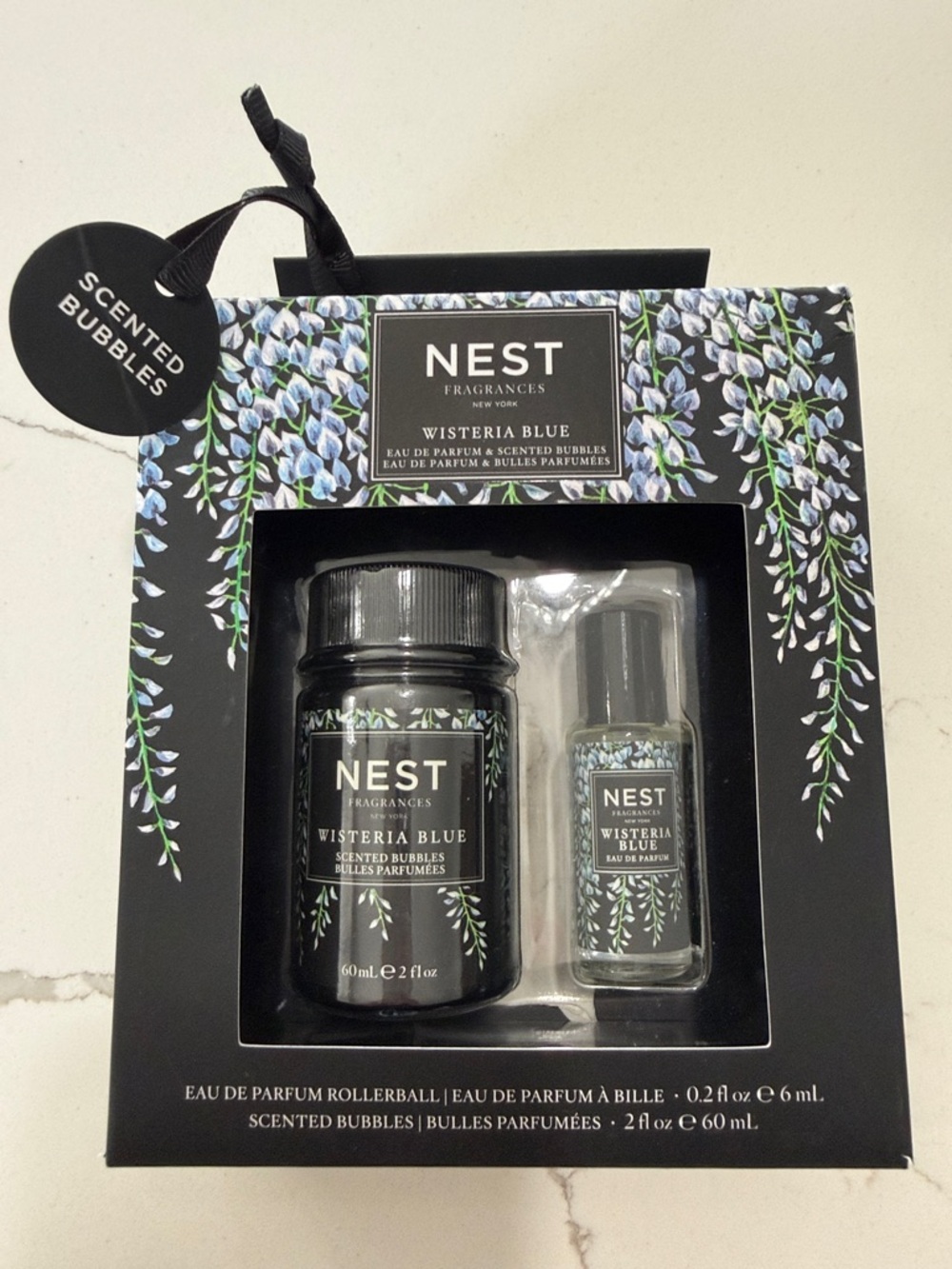 NEST Fragrances Wisteria Blue Gift Set - Blue, Black- New in Box!